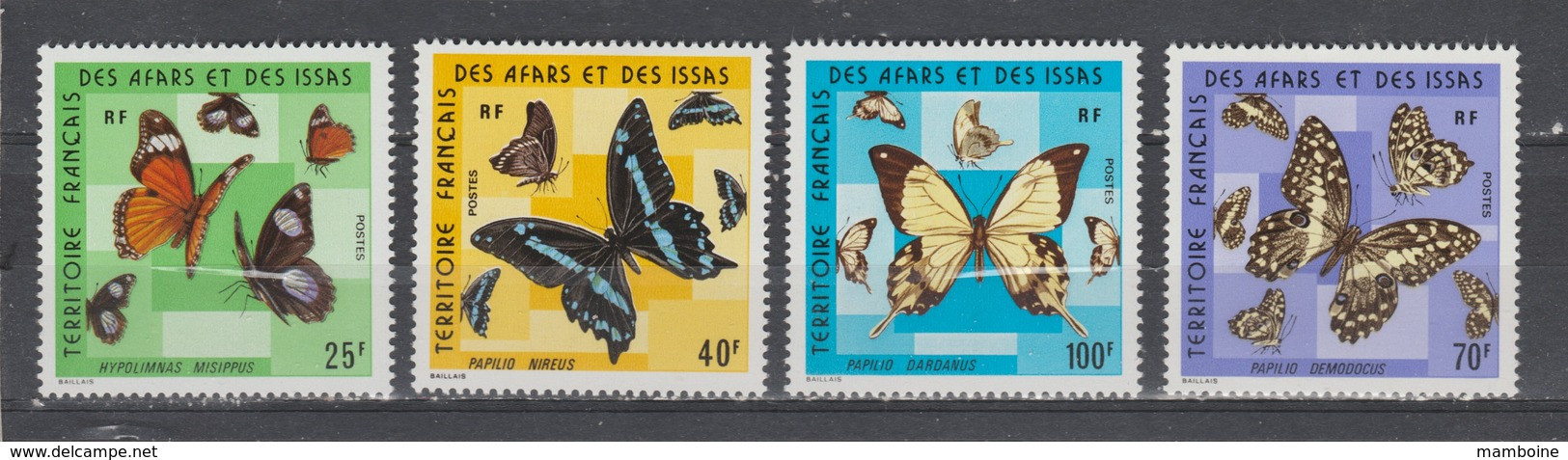 Afars  & Issas  1975. N° 404 à 407  Neuf X X  Papillon Série Compléte - Neufs