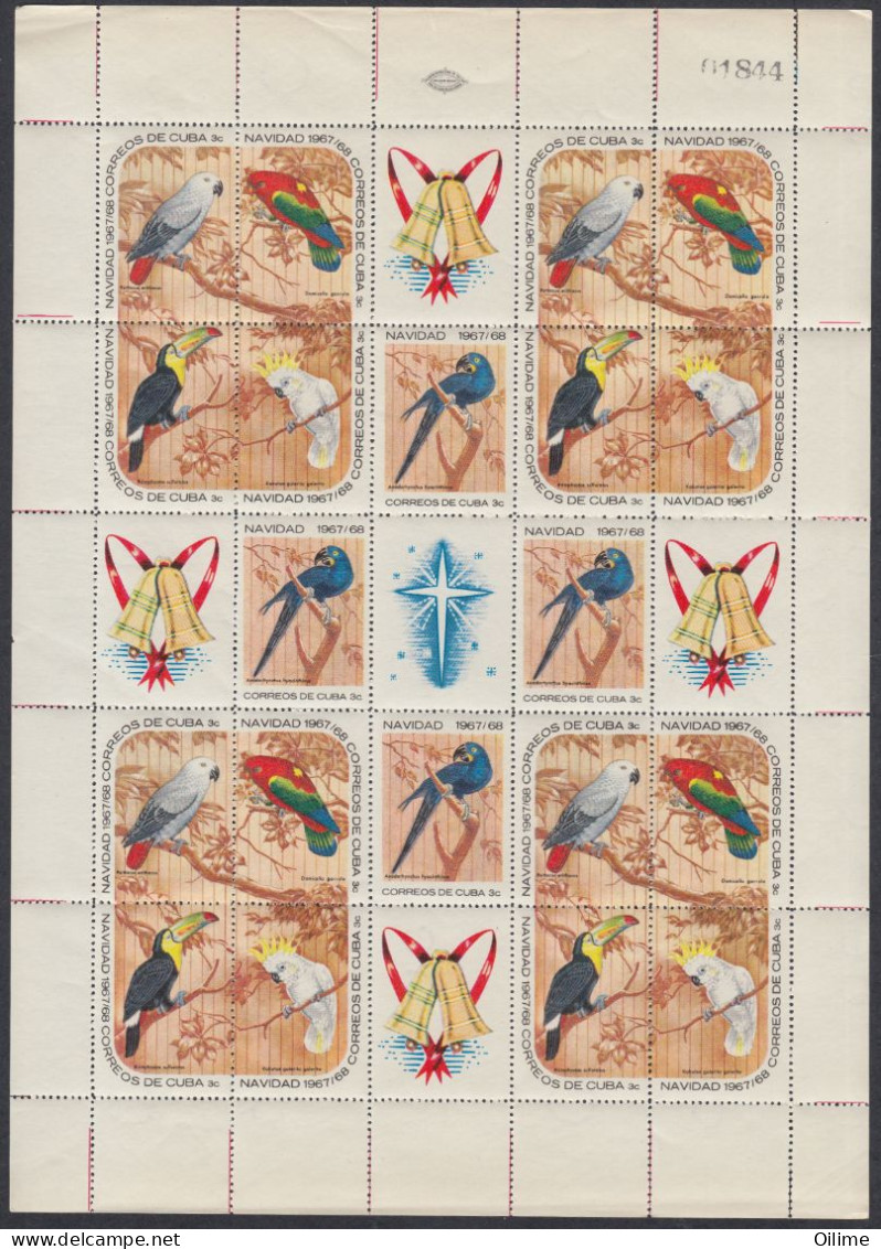 FORMATO ESPECIAL CUBA NAVIDADES 1967. EDIFIL 1543/57 MNH - Blocks & Sheetlets