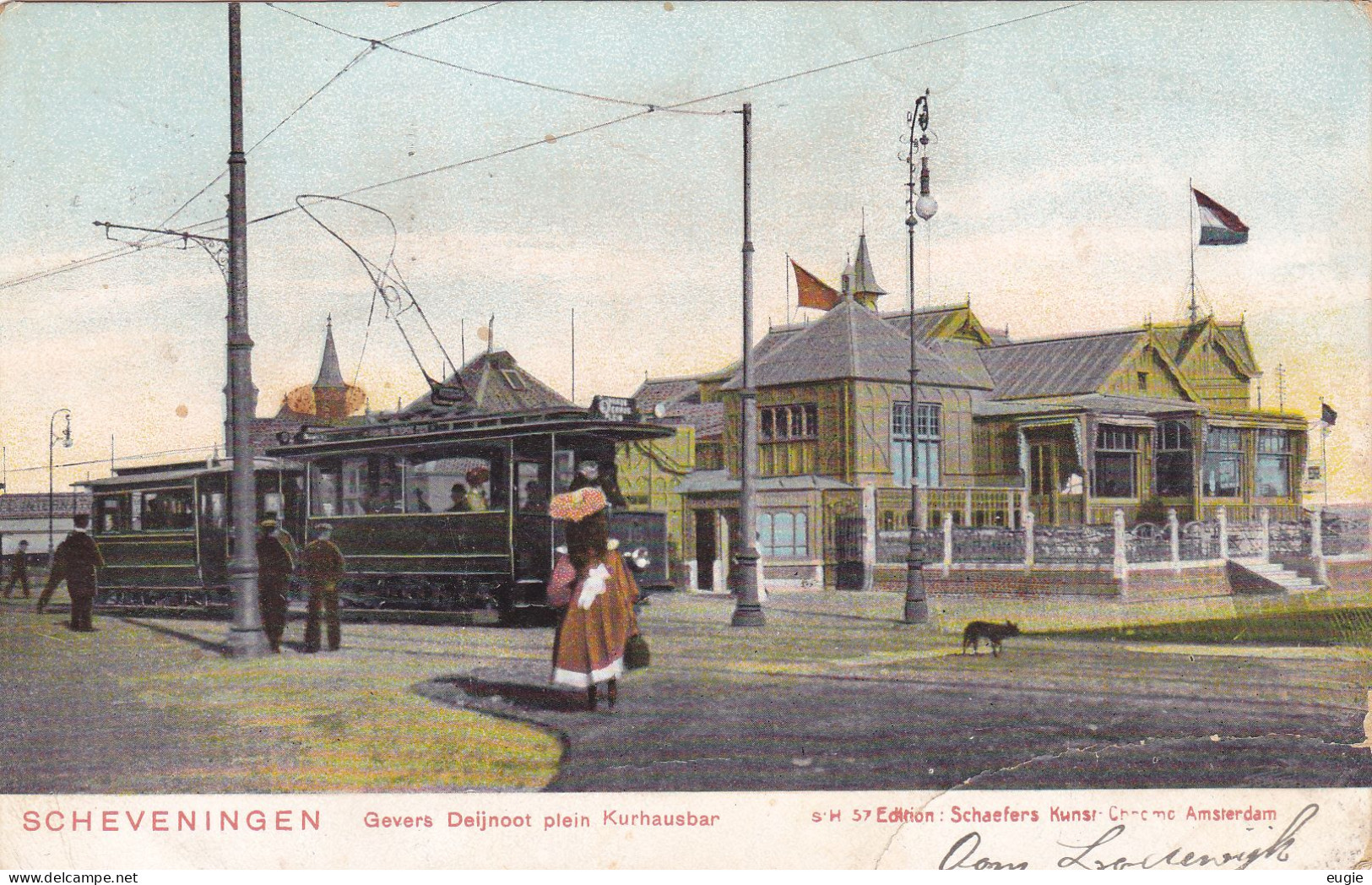 3178/ Scheveningen, Gevers Deijnoot Plein, Kurhausbar, Tram, 1905 - Scheveningen