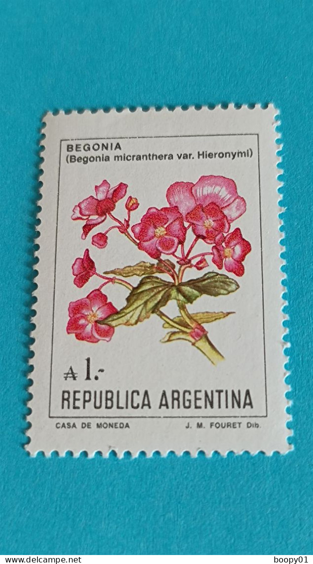 ARGENTINE - ARGENTINA - Timbre 1985 - Fleurs - Bégonia (micranthera) - Neufs
