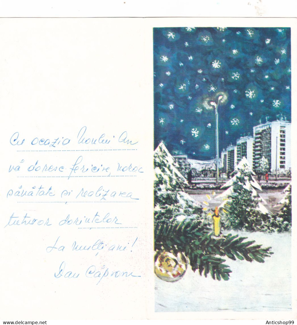 TELEGRAM , GREETING CARD, WINTER, USED,  COD. 005/69  LTXLx81a,  STATIONERY   ROMANIA - Ganzsachen
