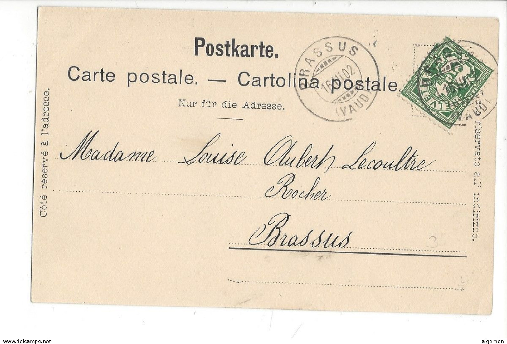 32070 - Brassus Hôtel De France 1902 Attelage - Le Chenit