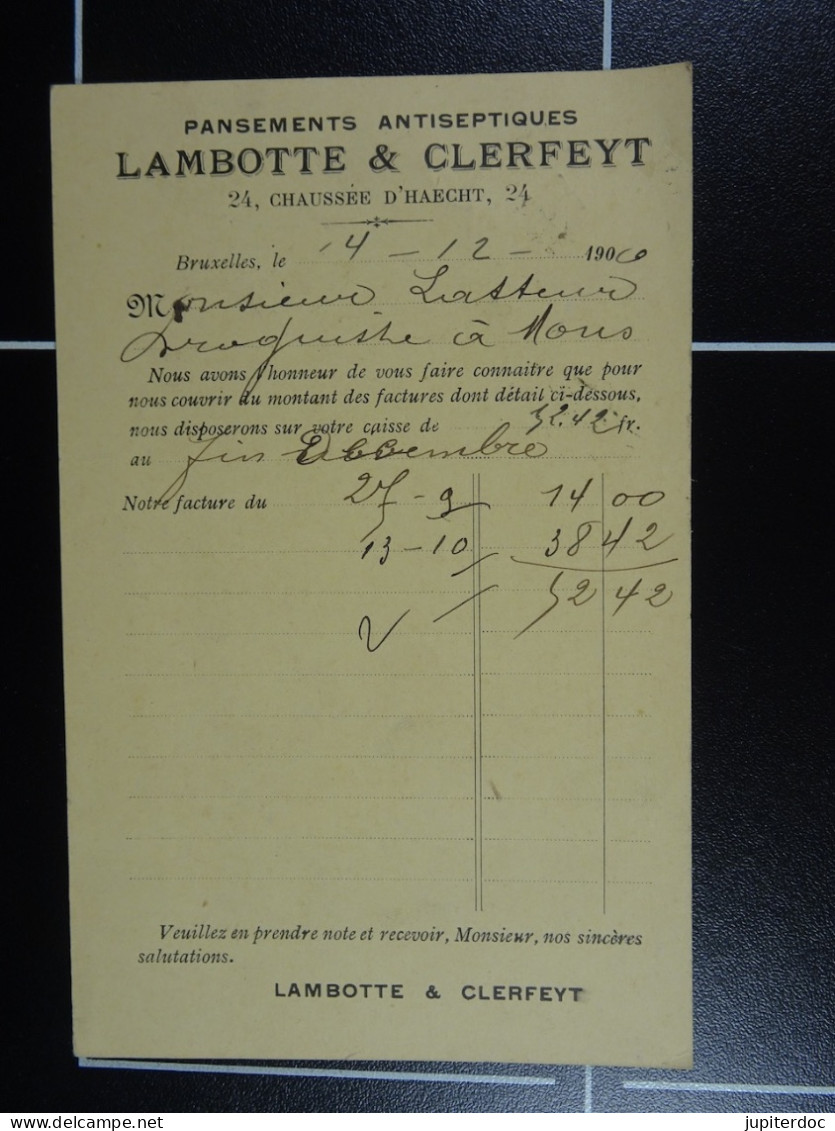 Pansements Antiseptiques Lambotte & Clerfeyt Bruxelles - Marchands