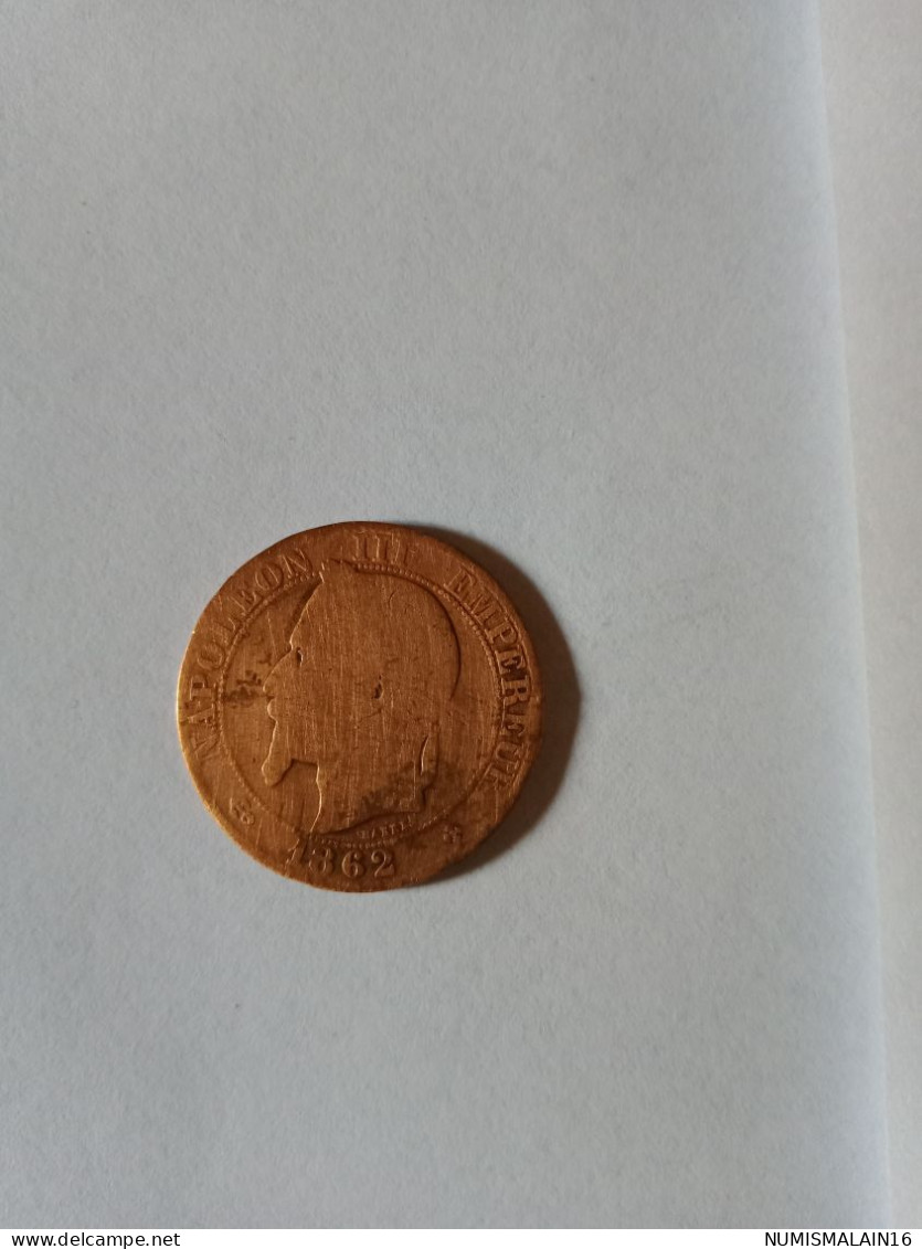 France - Pièce De 5 Centimes Bronze Napoléon De 1862BB - 5 Centimes