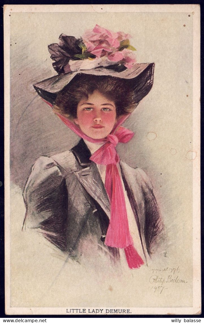 +++ CPA - Carte Fantaisie - Illustrateur P. BOILEAU - Femme - Little Lady Demure - Chapeau - Mode // - Boileau, Philip