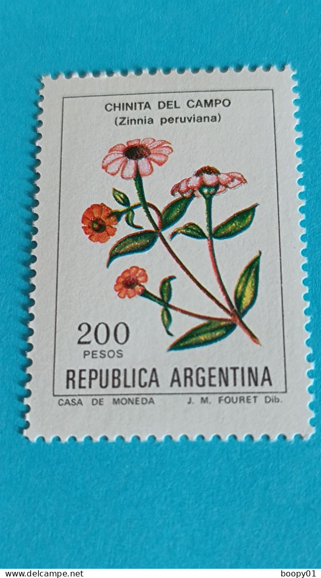 ARGENTINE - ARGENTINA - Timbre 1985 - Fleurs - Chinita Del Campo (zinnia Peruvianoa) - Ungebraucht