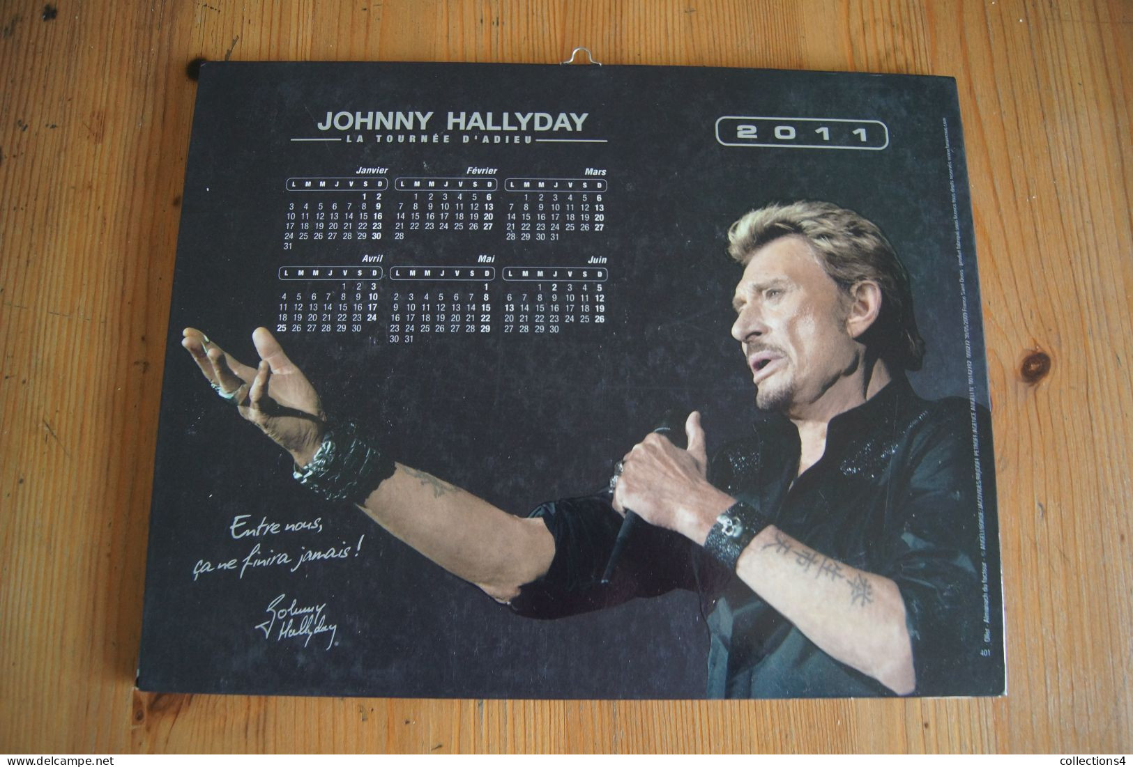 JOHNNY HALLYDAY LA TOURNEE D ADIEU 2011 CALENDRIER - Objets Dérivés