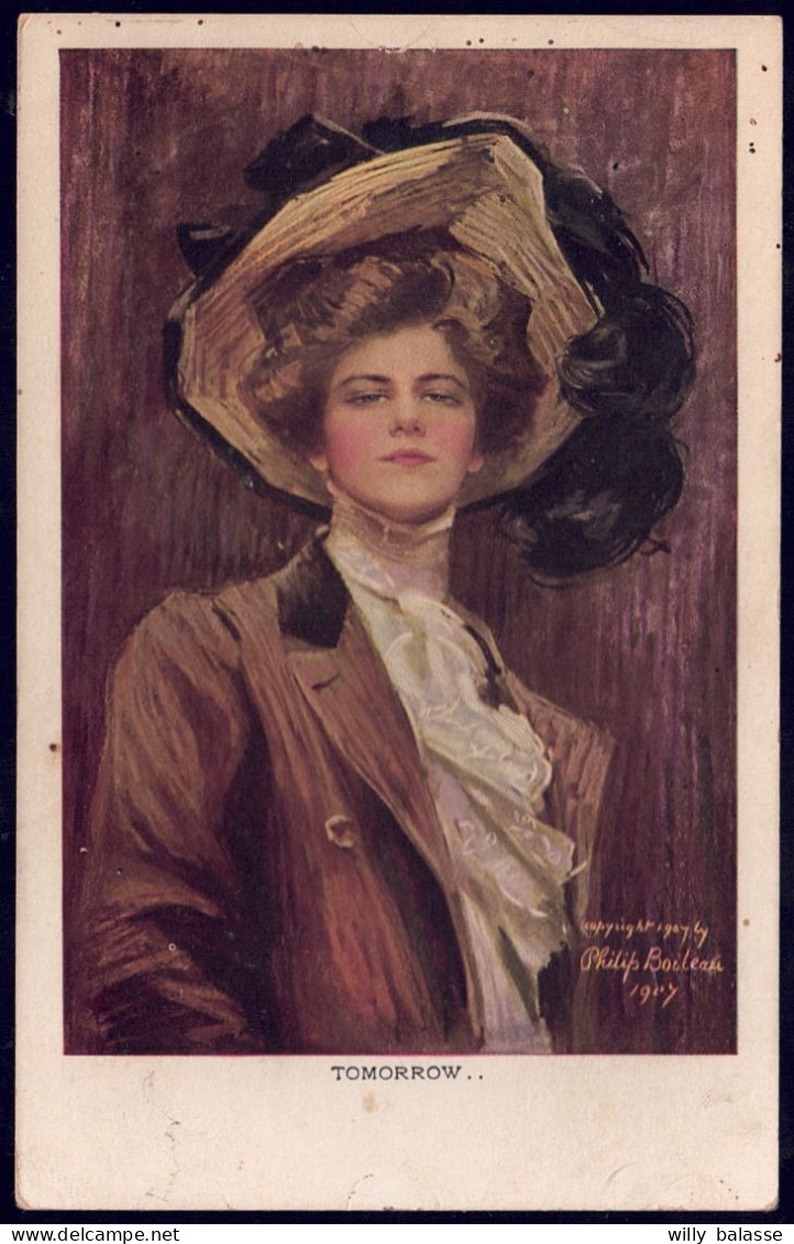 +++ CPA - Carte Fantaisie - Illustrateur P. BOILEAU - Femme - Lady - Tomorrow - Chapeau - Mode // - Boileau, Philip