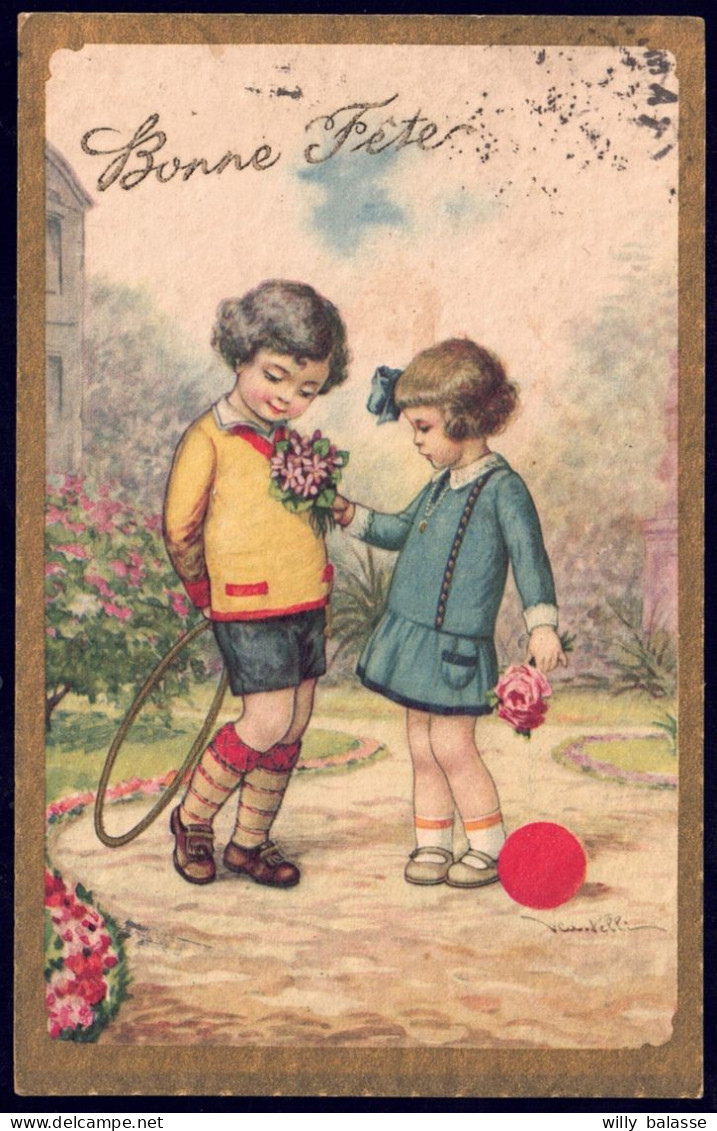 +++ CPA - Carte Fantaisie - Illustrateur CASTELLI - Enfants - Child - Jeu Ballon Cerceau // - Castelli