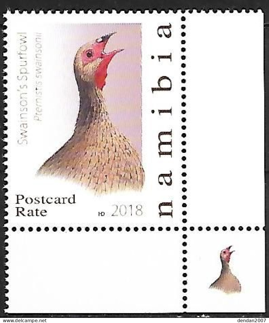 Namibia - MNH ** 2018 BIRDPEX : Swainson's Spurfowl -   Pternistis Swainsonii - Galline & Gallinaceo