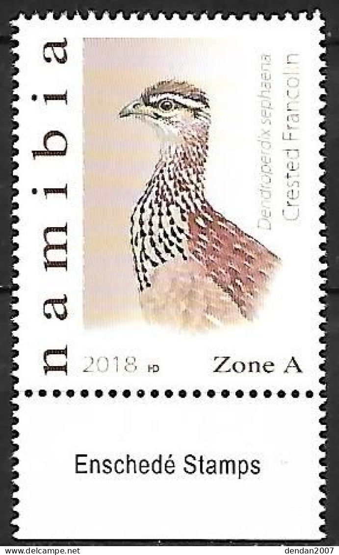 Namibia - MNH ** 2018 BIRDPEX :  Crested Francolin   - Ortygornis Sephaena - Hühnervögel & Fasanen