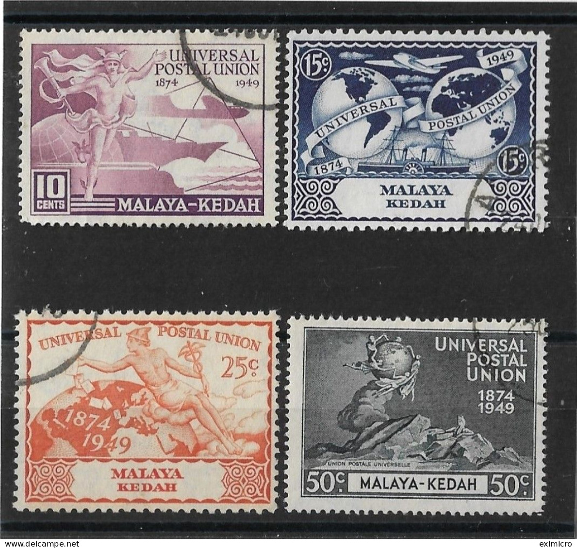 MALAYA - KEDAH 1949 UPU SET FINE USED Cat £13 - Kedah