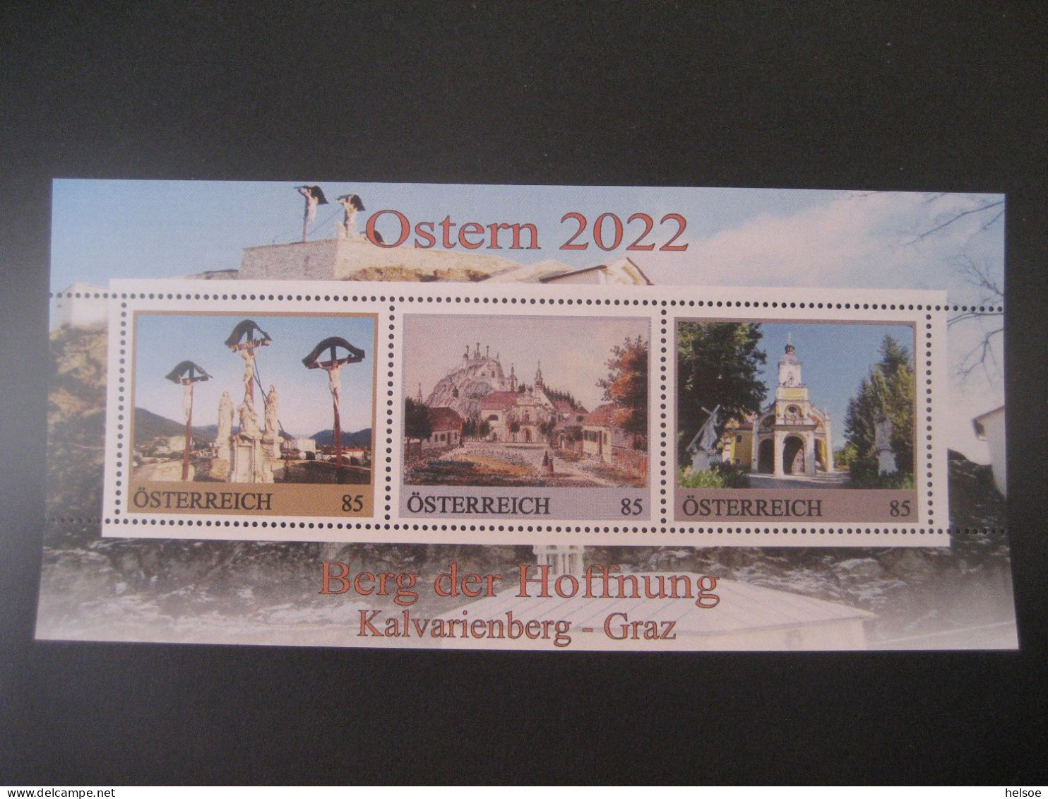 Österreich- PM Graz, ME3 Block Kalvarienberg Ostern 2022 ** - Personalisierte Briefmarken