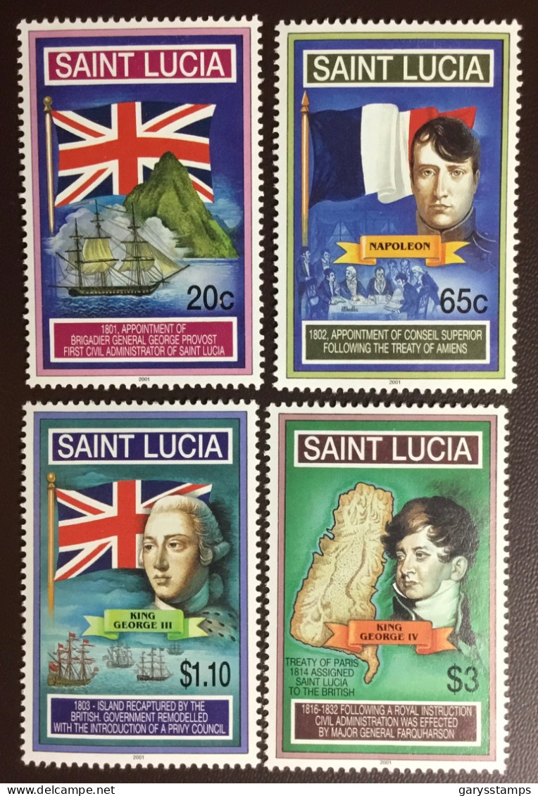 St Lucia 2001 Civil Administration Bicentenary MNH - St.Lucia (1979-...)