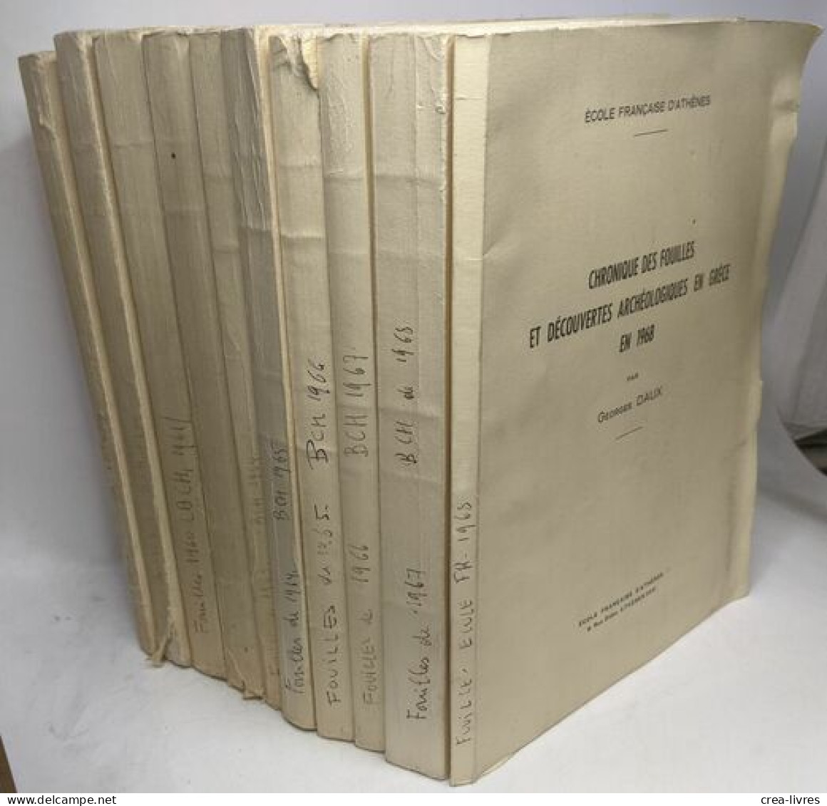 Chronique Des Fouilles Et Découvertes Archéologiques En Grèce - 10 Années Entre 1958 Et 1968 (année 1962 Manquante) - Ec - Archéologie