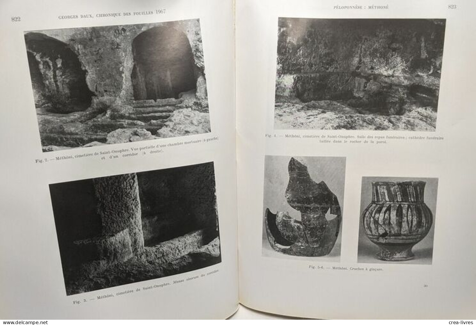 Chronique des fouilles et découvertes archéologiques en Grèce - 10 années entre 1958 et 1968 (année 1962 manquante) - Ec