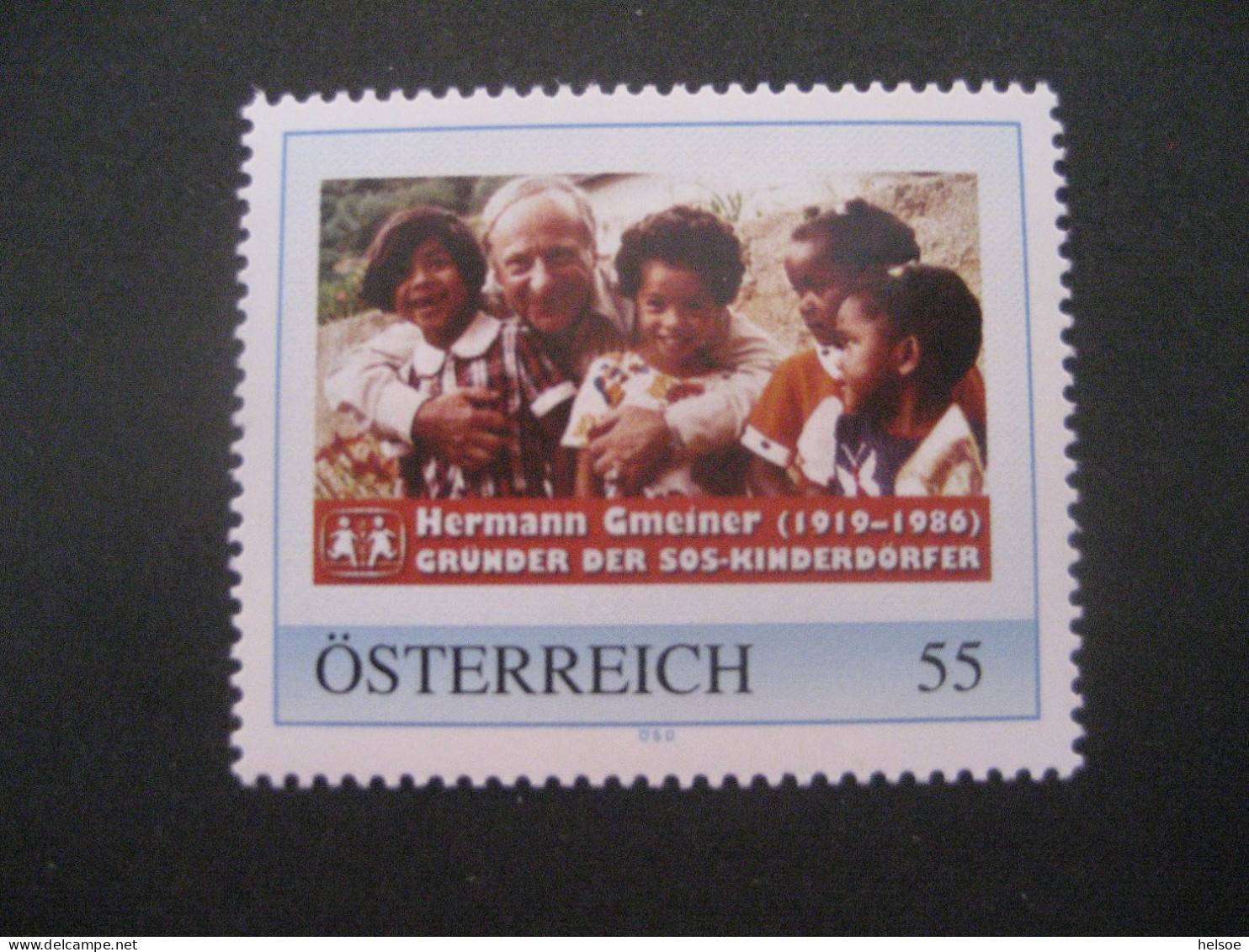 Österreich- PM 8010339, Hermann Gmeiner - Gründer Der SOS Kinderdörfer ** - Persoonlijke Postzegels