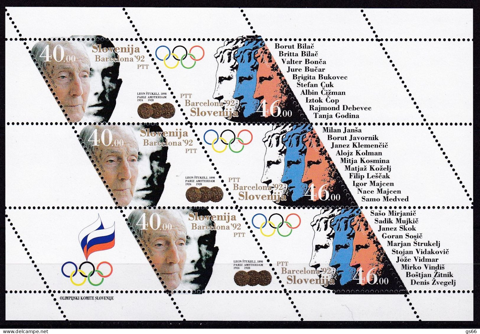 1992, Slowenien, Slovenia,  Mi. 27/28, MNH **,  Olympische Sommerspiele, Barcelona. - Eslovenia