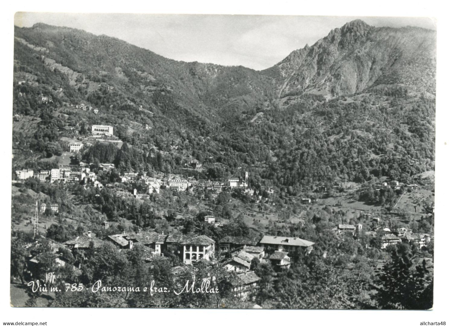 D2192] VIÙ Torino PANORAMA E FRAZIONE MOLLAR Viaggiata 1959 - Mehransichten, Panoramakarten