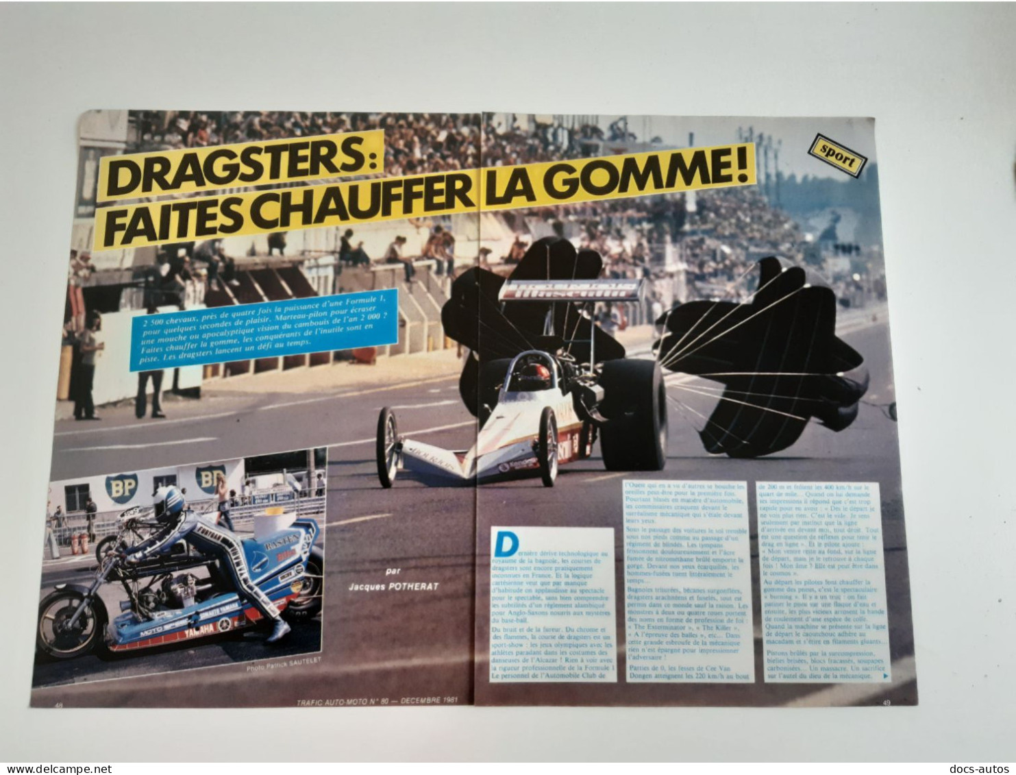 Courses De Dragsters - Coupure De Presse Automobile - Sonstige & Ohne Zuordnung