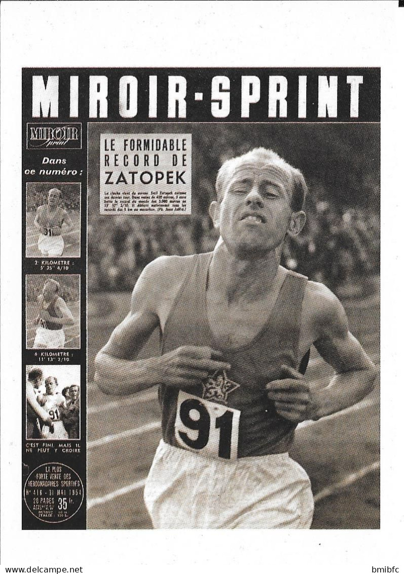 MIROIR-SPRINT - Le Formidable Record De ZATOPEK - Sporters