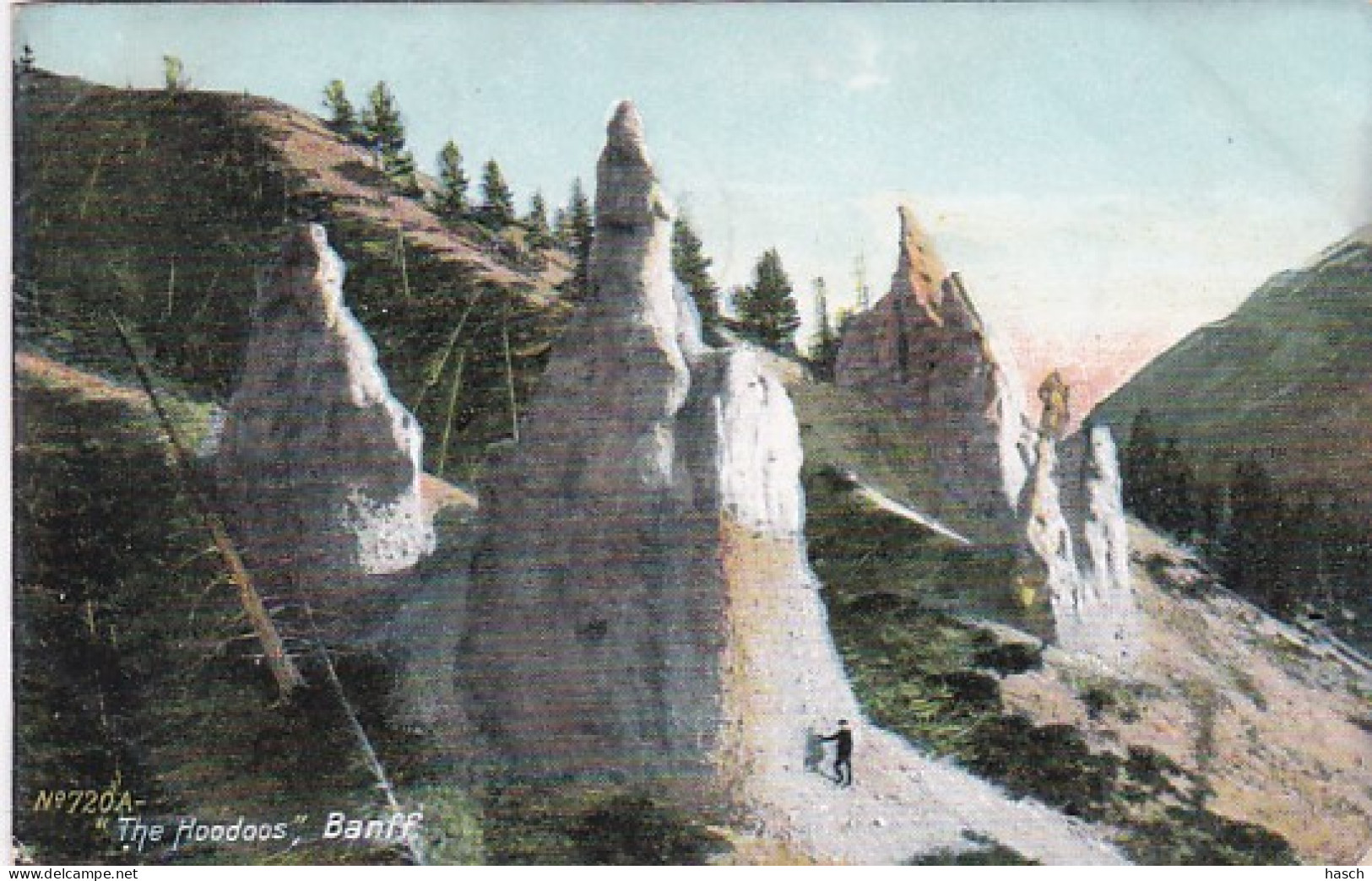 30093Banff, The Hoodoos 1908. (see Corners) - Banff