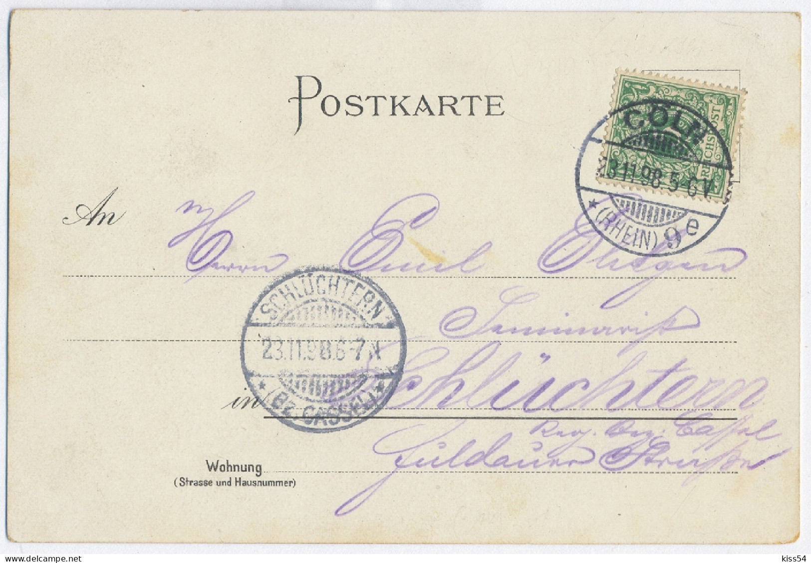 GER 22 - 4399 COINS, Germany, Litho - Old Postcard - Used - 1898 - Munten (afbeeldingen)