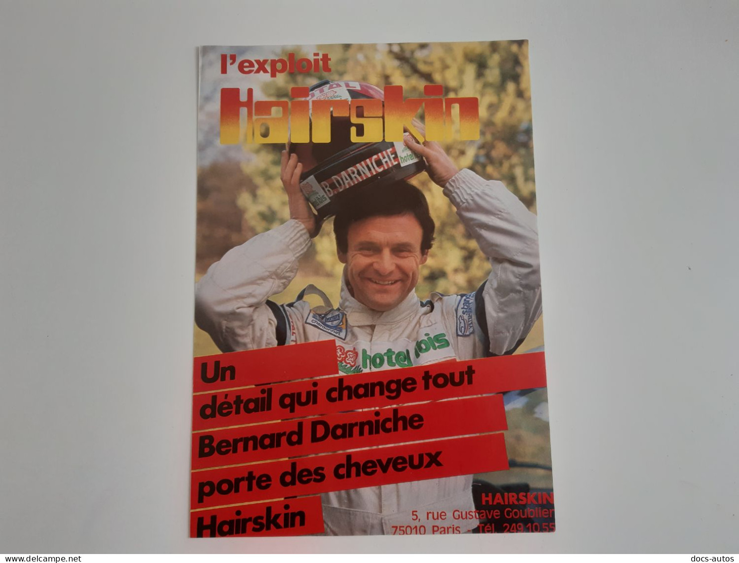 Bernard Darniche Porte Des Cheveux Hairskin - Publicité De Presse Automobile - Autres & Non Classés