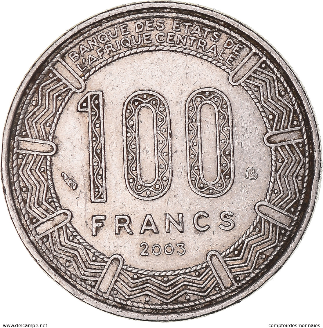 Monnaie, États De L'Afrique Centrale, 100 Francs, 2003 - Centrafricaine (République)