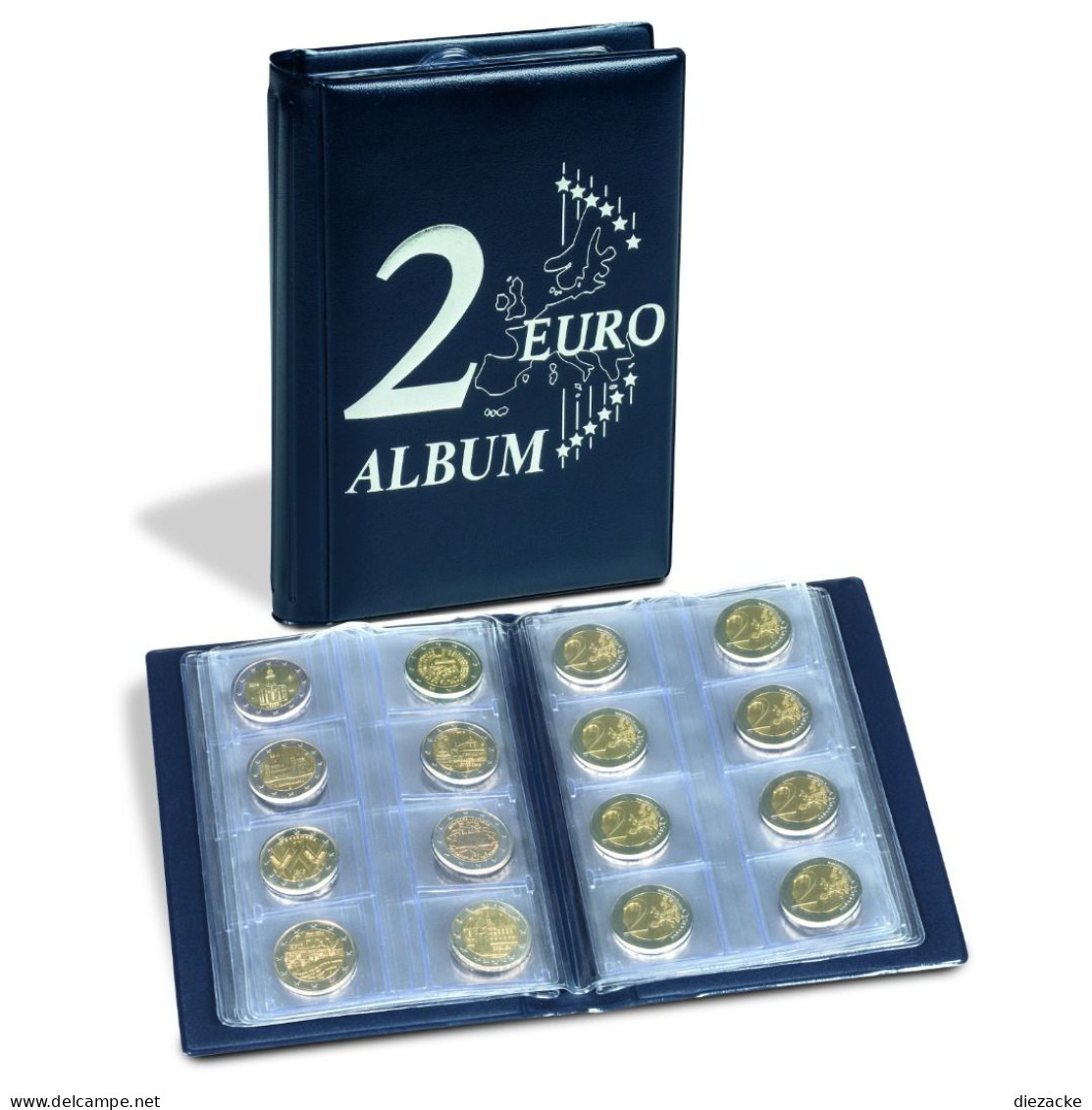 Leuchtturm Taschenalbum ROUTE Für 48 2-Euro-Münzen 350454 Neu - Materiale