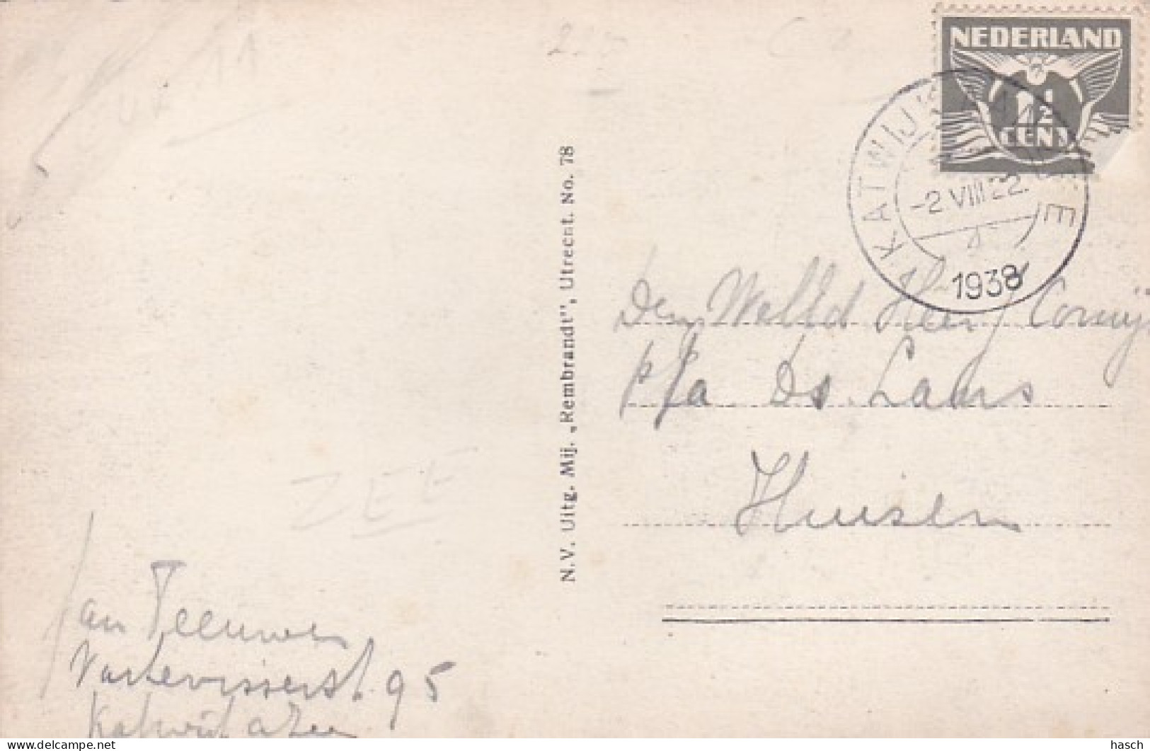 3652	31	Katwijk Aan Zee, Schelpenvisser (poststempel 1938) (kleine Vouwen In De Hoeken) - Katwijk (aan Zee)