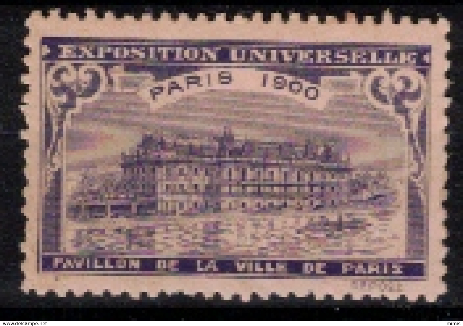 FRANCE     VIGNETTES      Exposition Universelle Paris 1900   Pavillon De La Ville De Paris - Tourismus (Vignetten)