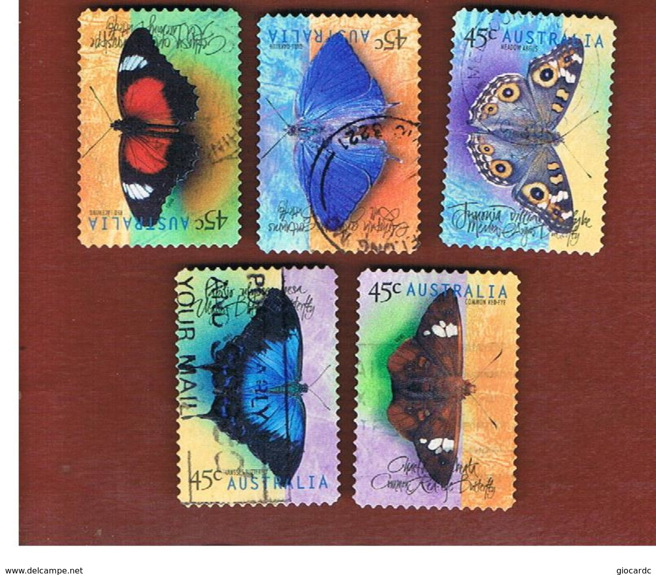 AUSTRALIA  -  SG 1815.1819  -      1998 BUTTERFLIES (COMPLET SET OF 5)  -       USED - Used Stamps