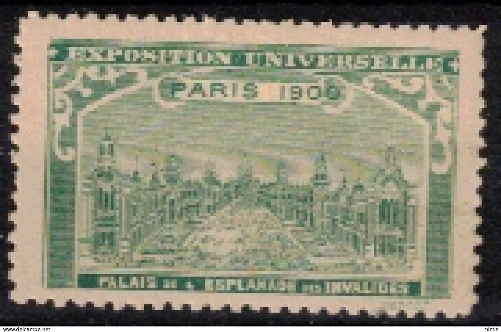 FRANCE     VIGNETTES      Exposition Universelle Paris 1900   Palais De L'Esplanade Des Invalides - Tourism (Labels)