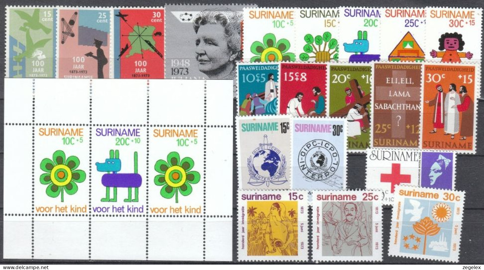 Suriname 1973 Year - Complete - MNH/**/postfris - Surinam ... - 1975