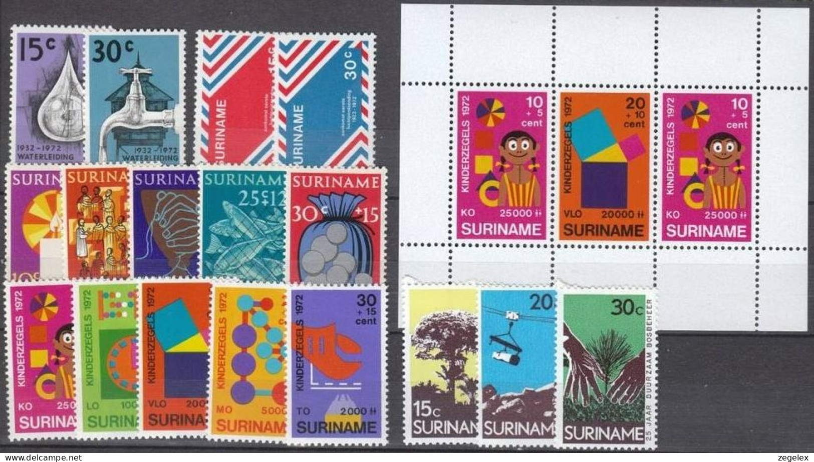 Suriname 1972 Year - Complete - MNH/**/postfris - Surinam ... - 1975