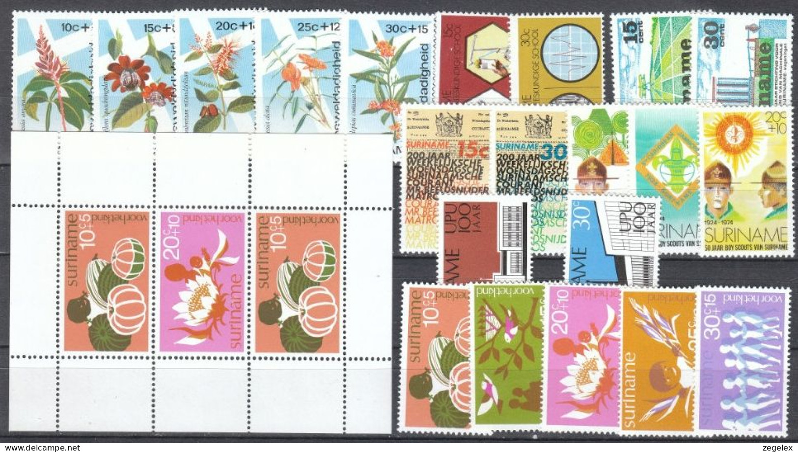 Suriname 1974 Year - Complete - MNH/**/postfris - Surinam ... - 1975