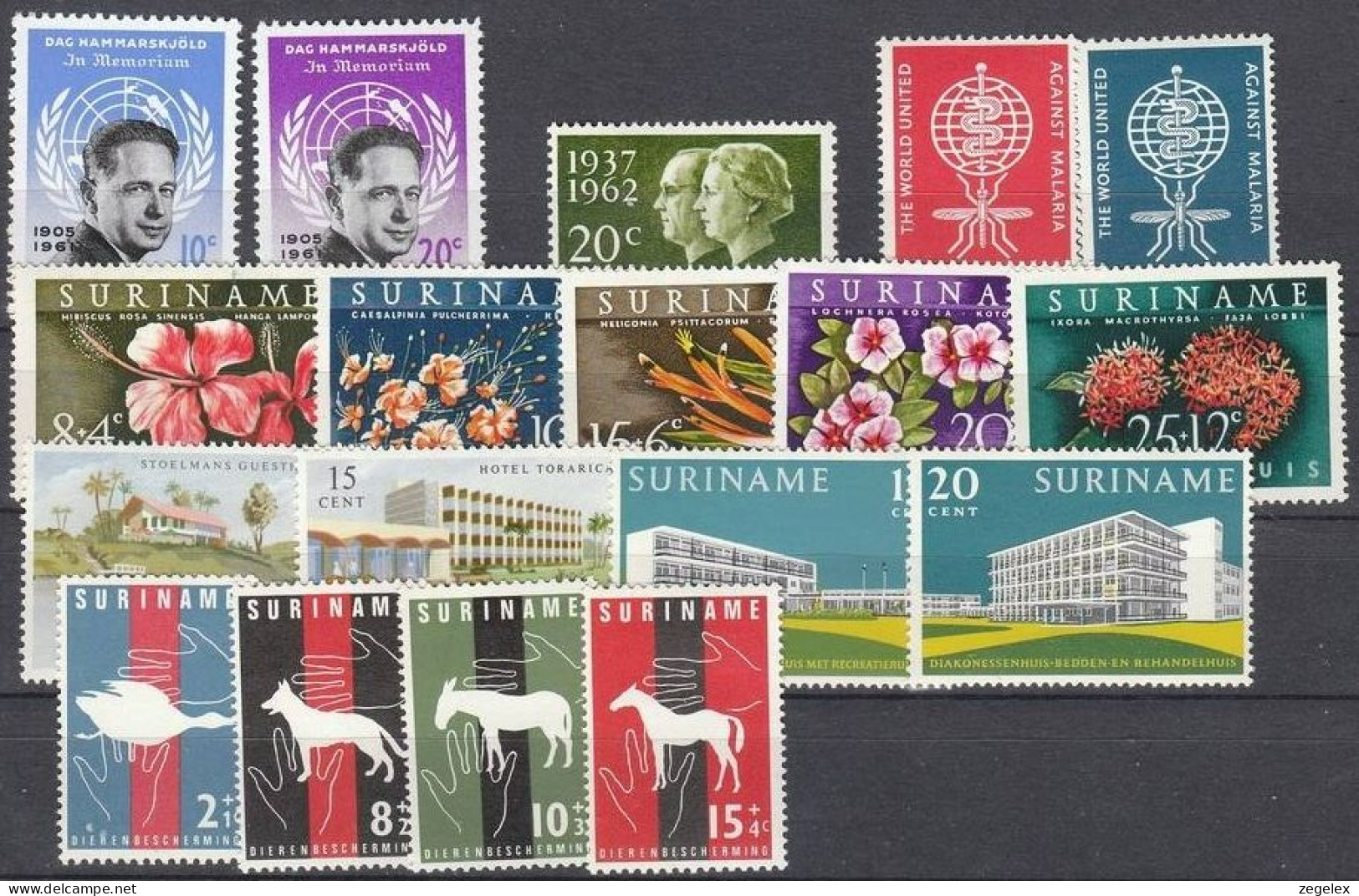 Suriname 1962 Year - Complete - MNH/**/postfris - Suriname ... - 1975