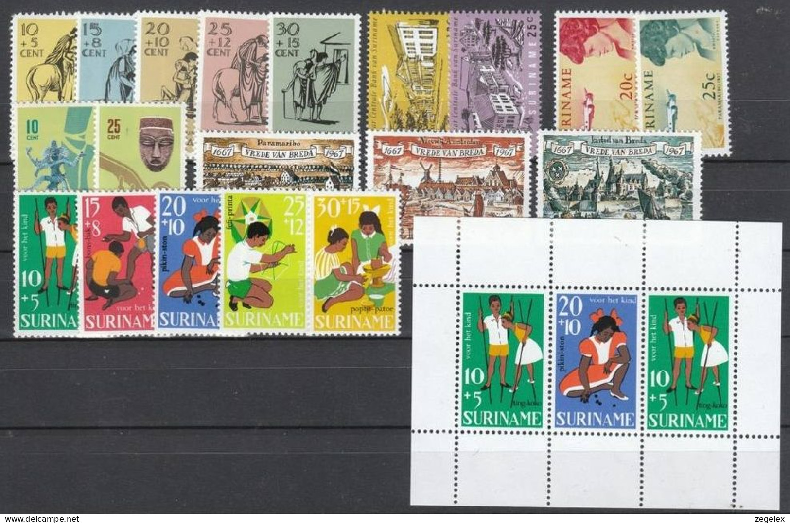 Suriname 1967 Year - Complete - MNH/**/postfris - Suriname ... - 1975