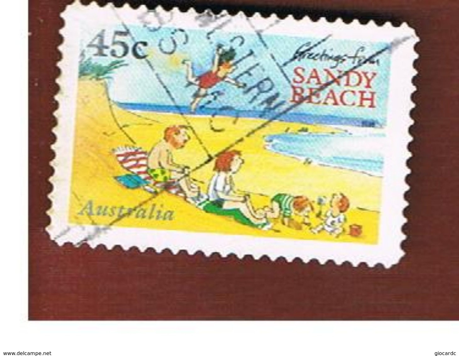 AUSTRALIA  -  SG 1635 -      1996  BOOKS FOR CHILDREN: SANDY BEACH         -       USED - Gebraucht