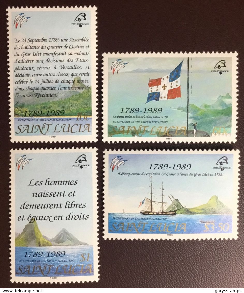 St Lucia 1989 French Revolution Bicentenary MNH - St.Lucia (1979-...)