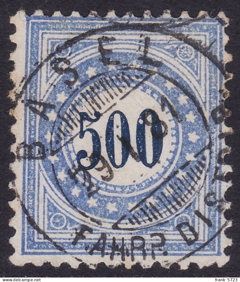 Schweiz: Abart Porto ZNr. 9IN.2.02 (Plattenfehler: Beschädigung Der Ziffer) Vollstempel BASEL 29 I 81 FAHRP. DISTRIB. - Taxe