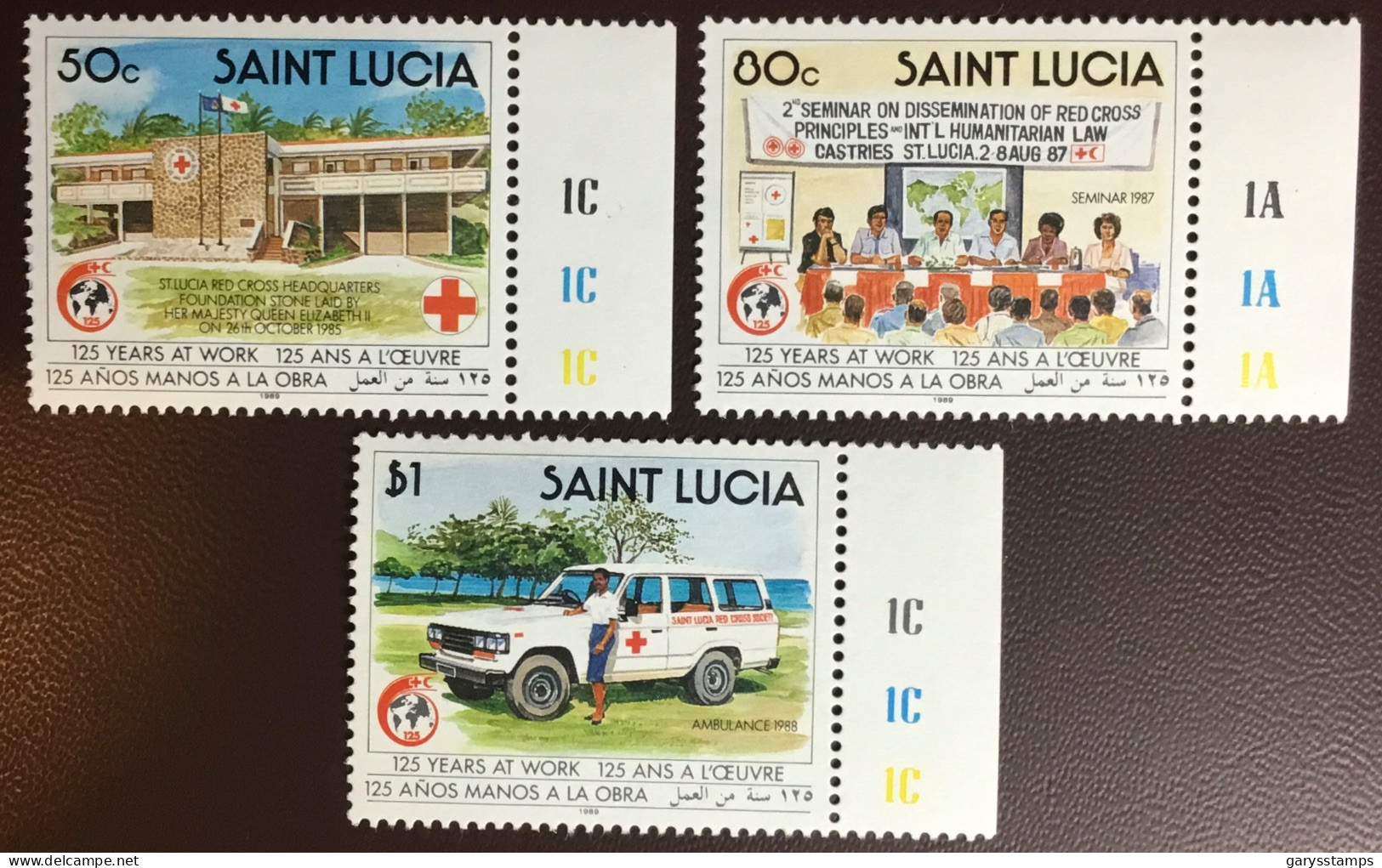 St Lucia 1989 Red Cross Anniversary MNH - St.Lucia (1979-...)