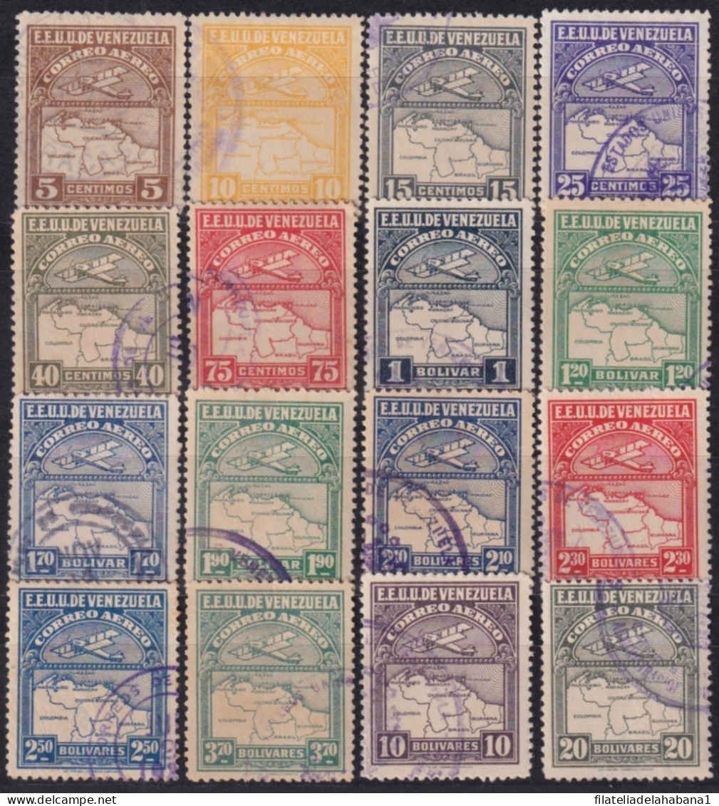 F-EX47985 VENEZUELA 1930 BOLIVAR OVERPRINT RESELLADO STAMPS LOT.  - Venezuela