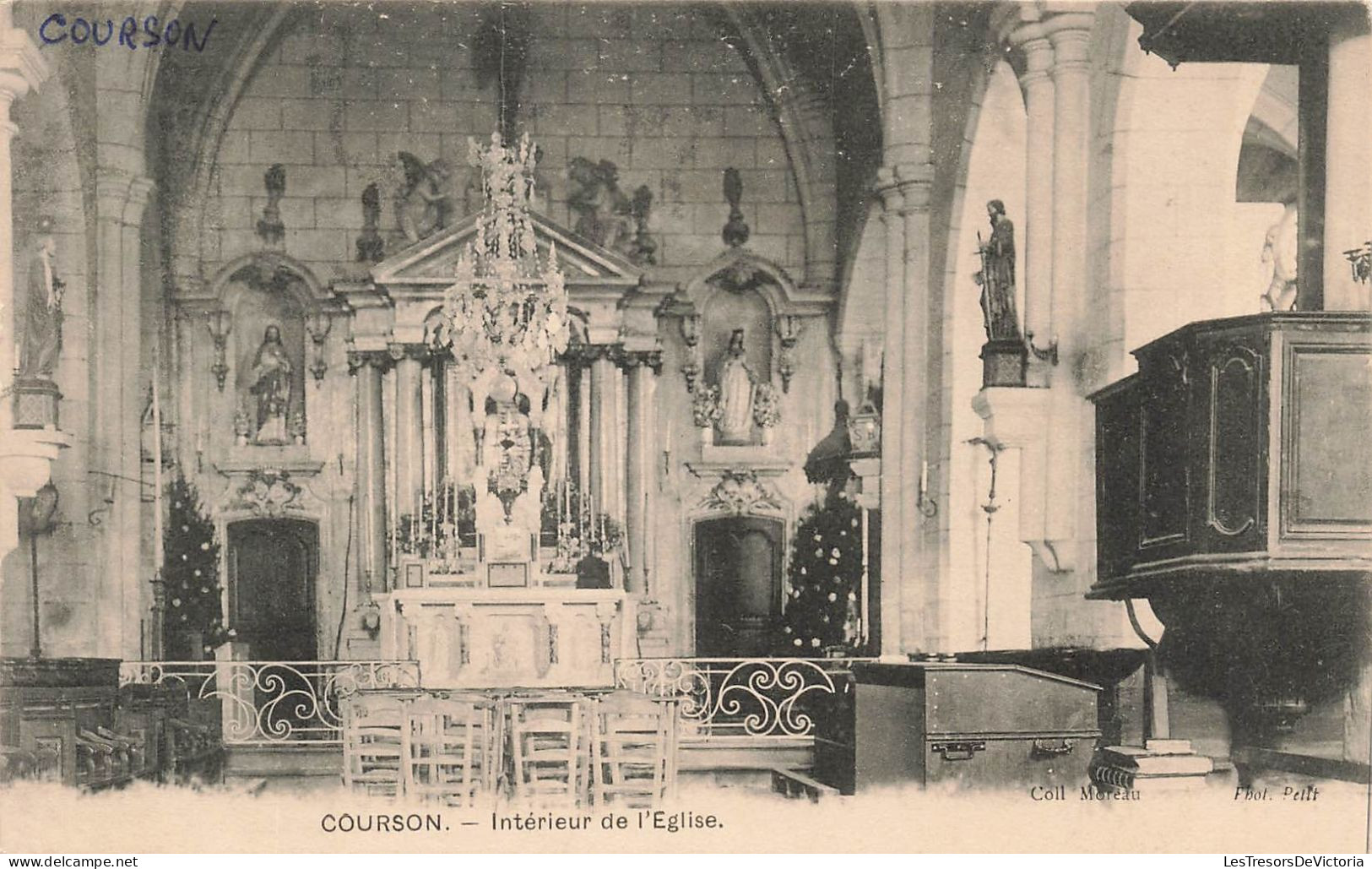 FRANCE - Courson - Intérieur De L'église - Carte Postale Ancienne - Other & Unclassified