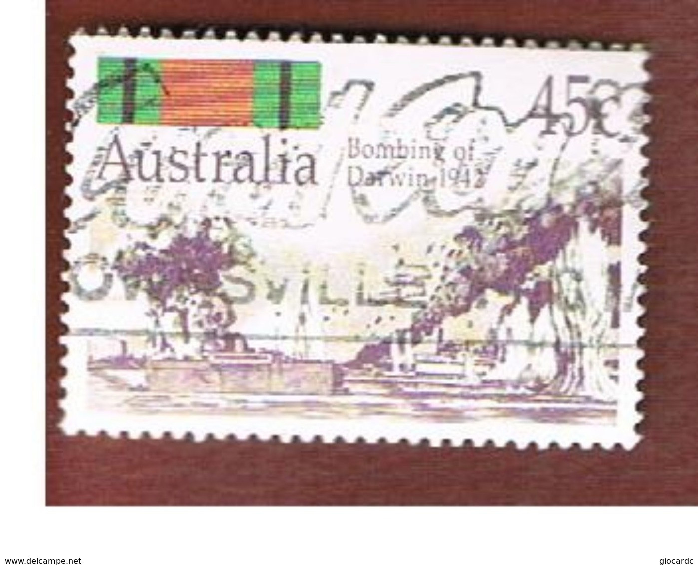 AUSTRALIA  -  SG 1338  -      1992  II WAR: DARWIN BATTLE  -       USED - Oblitérés