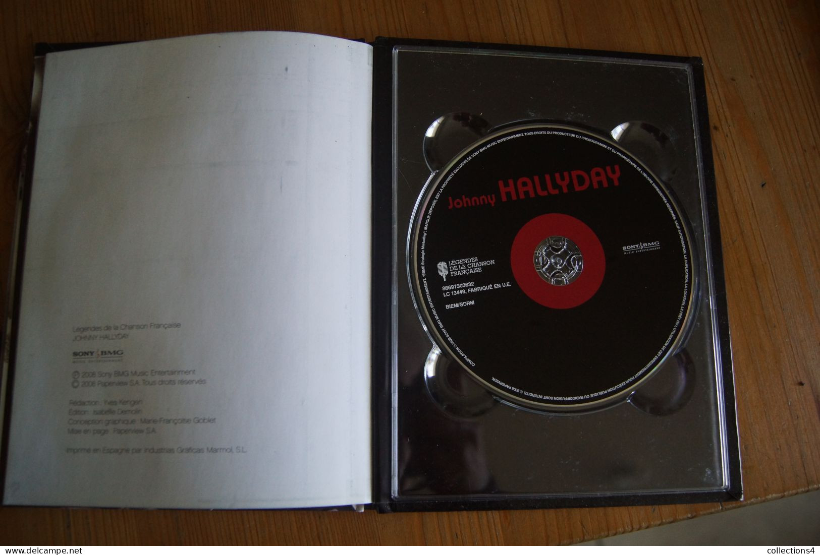 JOHNNY HALLYDAY LEGENDES DE LA CHANSON FRANCAISE LIVRE CD   2008 VALEUR+ PERIODE VOGUE - Rock
