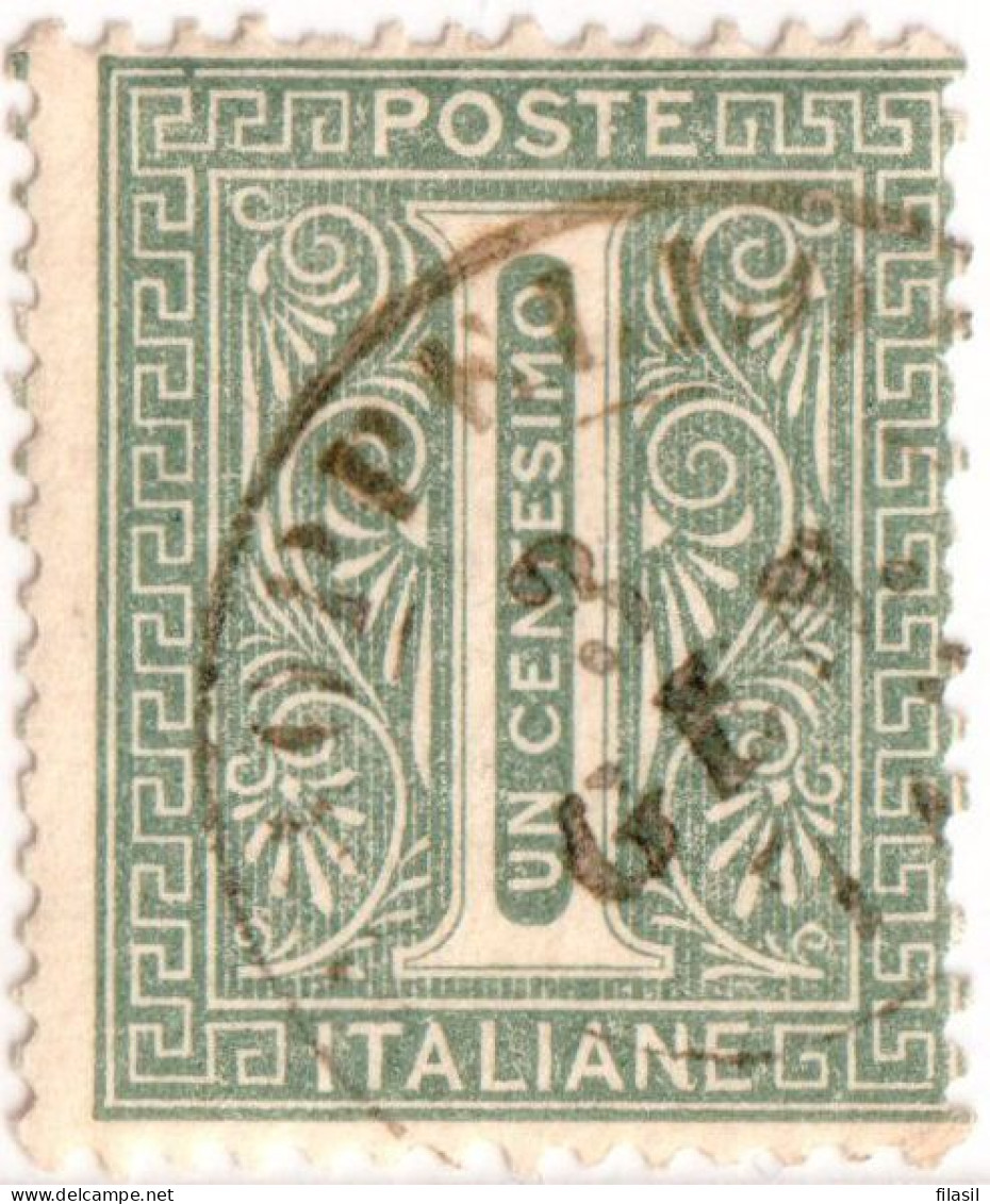 SI53D Italia Italy Serie De La Rue Cifra O Effige Di Vittorio Emanuele II  Usati - Mint/hinged