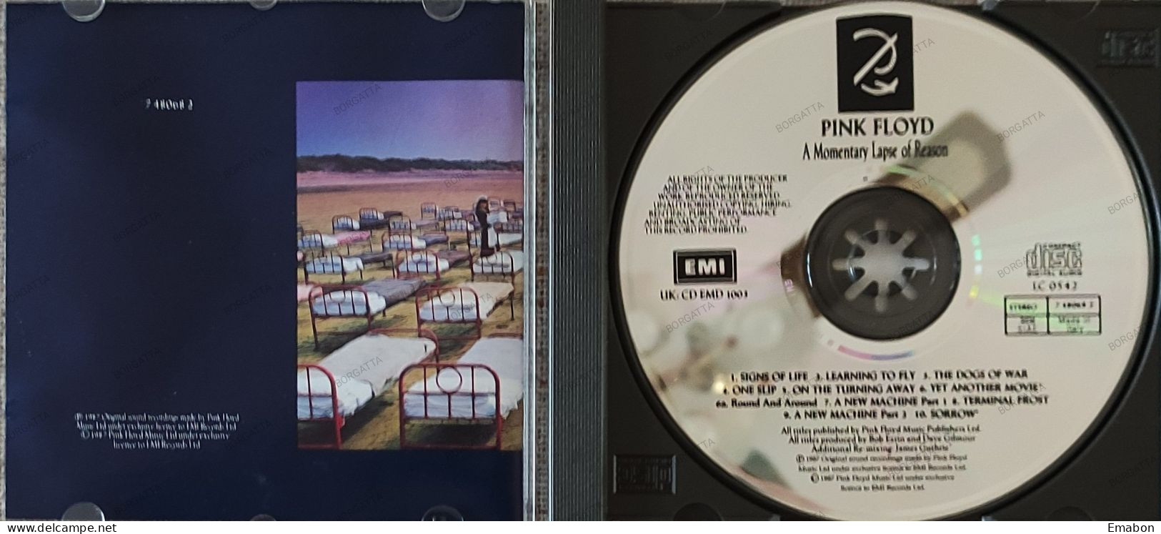 BORGATTA - ROCK - Cd  PINK FLOYD - A MOMENTARY LAPSE OF REASON - EMI 1987 -  USATO In Buono Stato - Rock