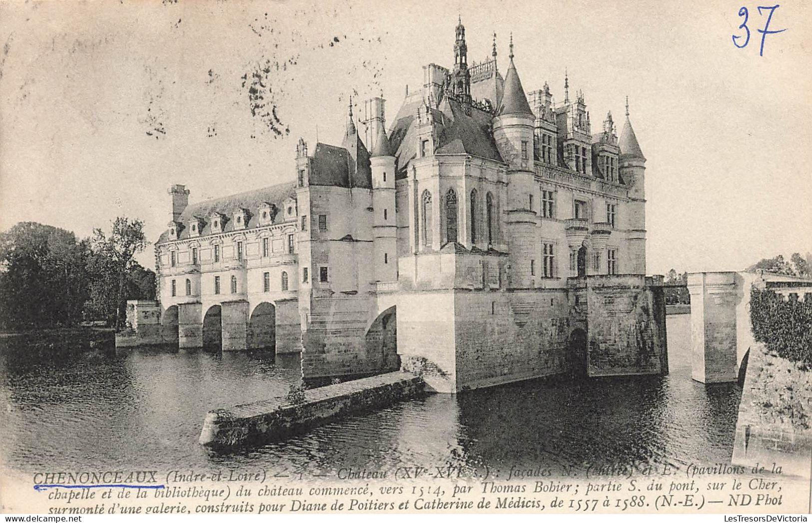 FRANCE - Chenonceaux - Château - Entrée - Pavillons De La Bibliothèque - Carte Postale Ancienne - Chenonceaux